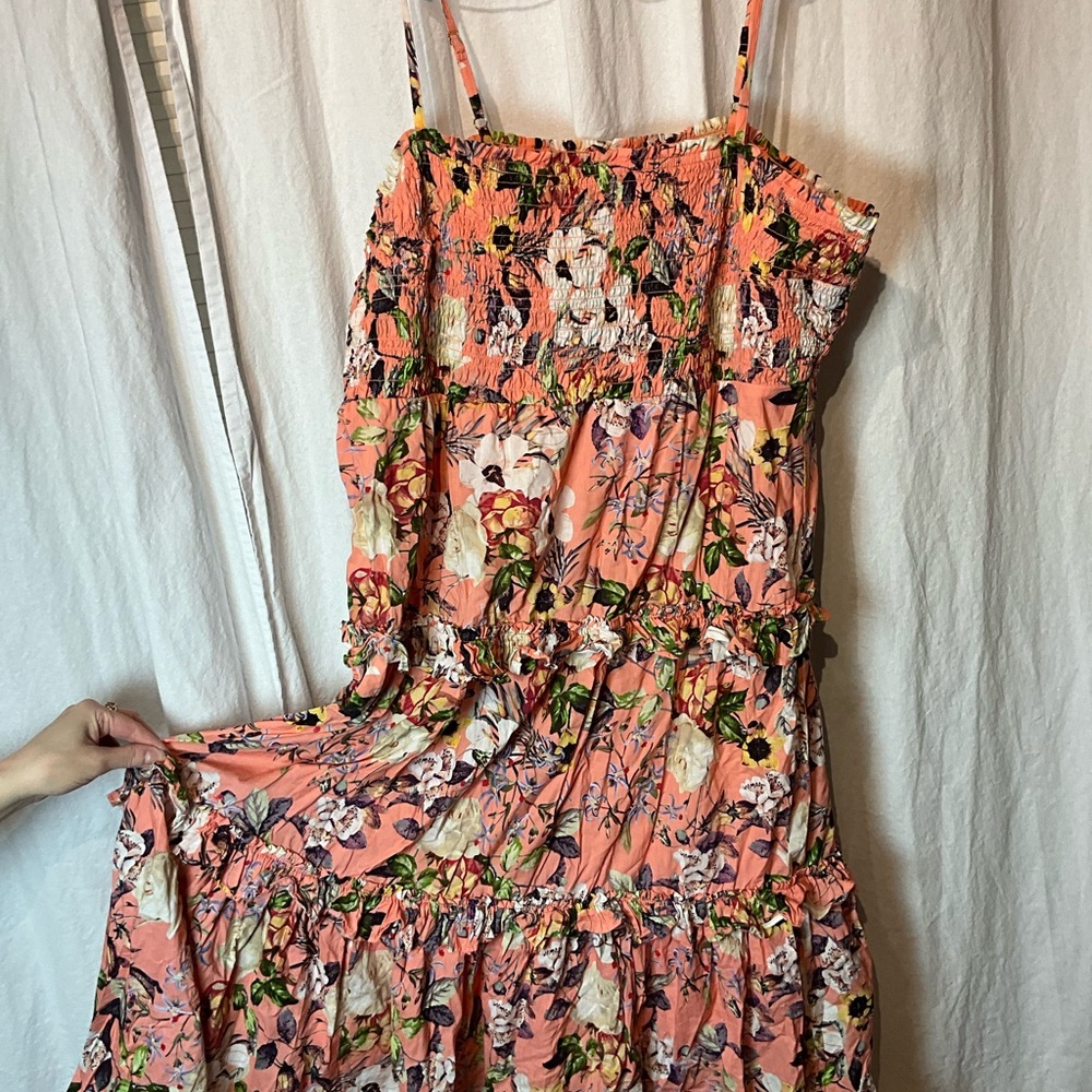 Floral Peach Maxi Dress